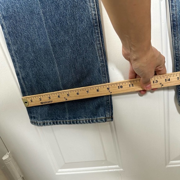 Agolde High Waist Straight Leg Blue Denim Jeans size 29 Medium Wash - Picture 9 of 11